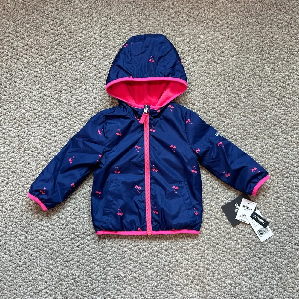 Girls Oshkosh Reversible Jacket‎ Size 12 months